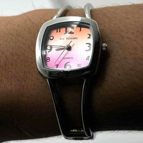 Silver & Pink Kim Rogers Watch - Picture 1 of 3